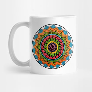 Handmade Colorful fish mandala drawing art Mug